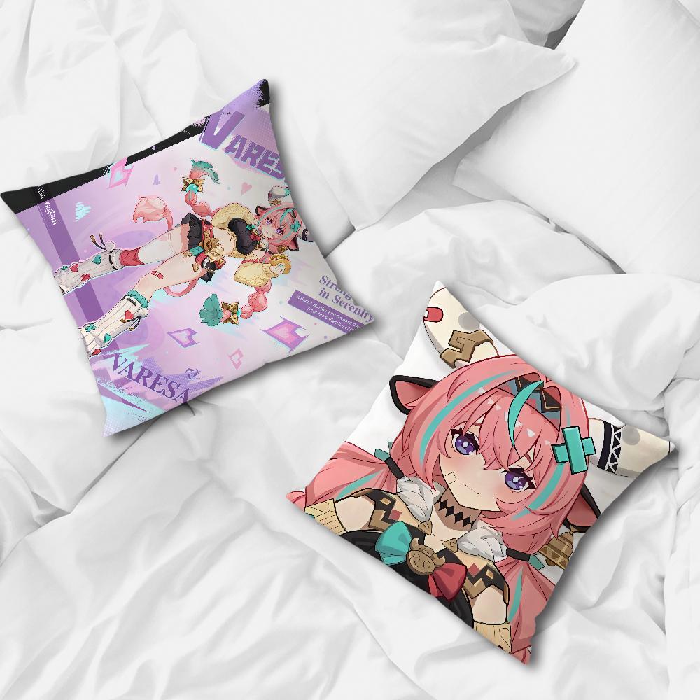 Genshin Bequemes weiches Kissen Impact Spiel Hülle varesa für Sofa Wohnzimmer Homeoffice Dekor und Kunst neue Schutzhüllen