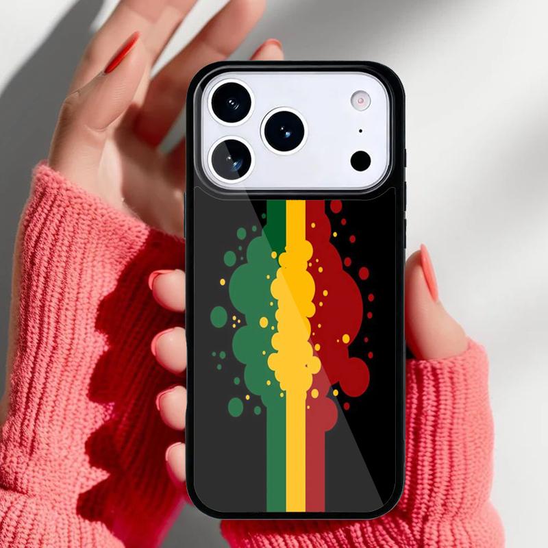 Jamaican Flag Phone Case for iPhone 17 16 15 14 13 Pro Max Back Cover for 12 11 Pro Coque