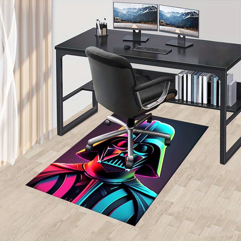 3D Printed Darth Vader,Neon Colors,Sci-Fi Anti-Slip Rug - Machine Washable Office Rug for Living Room, Bedroom, Office - Multiple Sizes