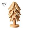 Compact Storage Trivet Set Collapsible Wooden Trivets for Hot Dishes, Christmas Tree Shaped Pot Mat Table, Wood Heat Folding Potholder Resistant