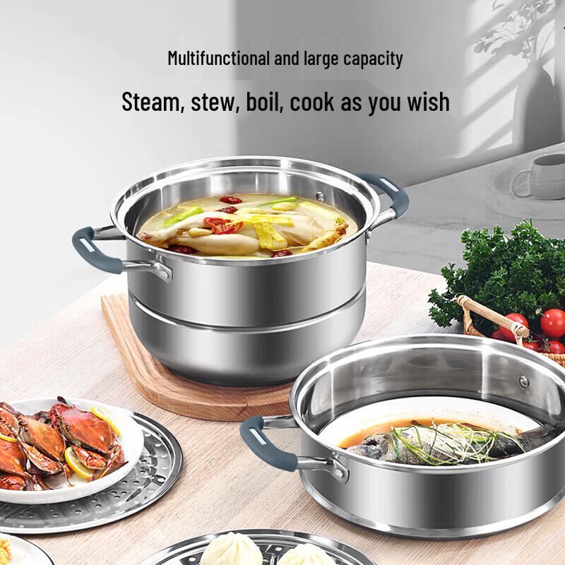 

KOBACH 28cm 3-Layer 304 Stainless Steel Steamer Pot