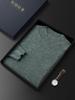 Men's Semi-High Neck 100% Cashmere Sweater - Autumn/Winter Long Sleeve Knit Pullover