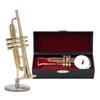 Handcrafted Saxophone Brass Gold Plated Musical Instrument Decoration With Protective Case For Music Lover