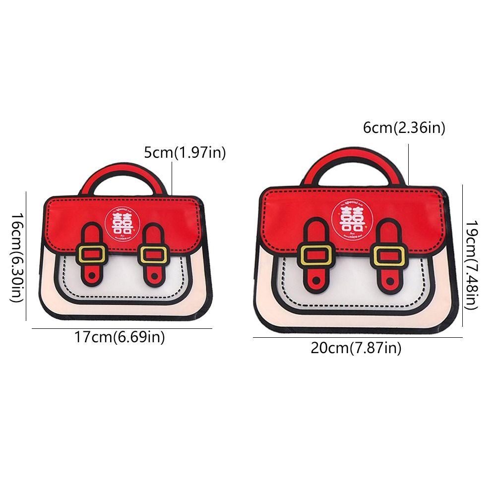 10pcs Cute Wedding Zipper Bag Plastic Candy Bag School Bags Shape Gift Bag  Holiday Party Decor