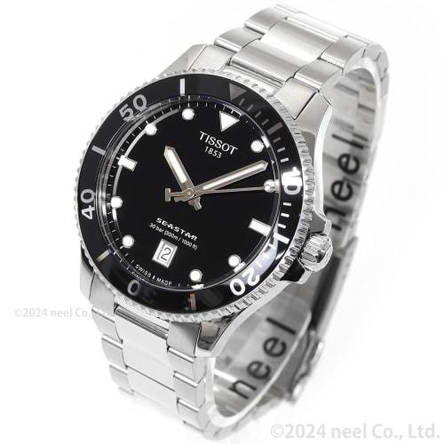 Tissot Seastar 1000 40mm Bracelet with Black Dial, Officially Imported, Men's Watch, Model T1204101105100