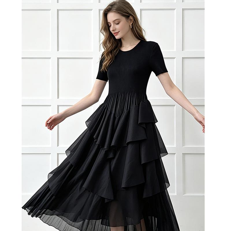 Boho Chic Summer Vacation Dress Women Flowy Tiered Ruffles Maxi Dress Casual Beachwear Loose Fit Holiday Dress