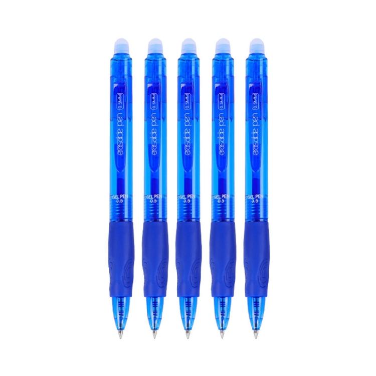 5Pcs Erasable Retractable Gel Pen Ergonomic Triangular Grip Erasable Gel Inks Pen 0.5MM Tip Quick Dry for Journaling