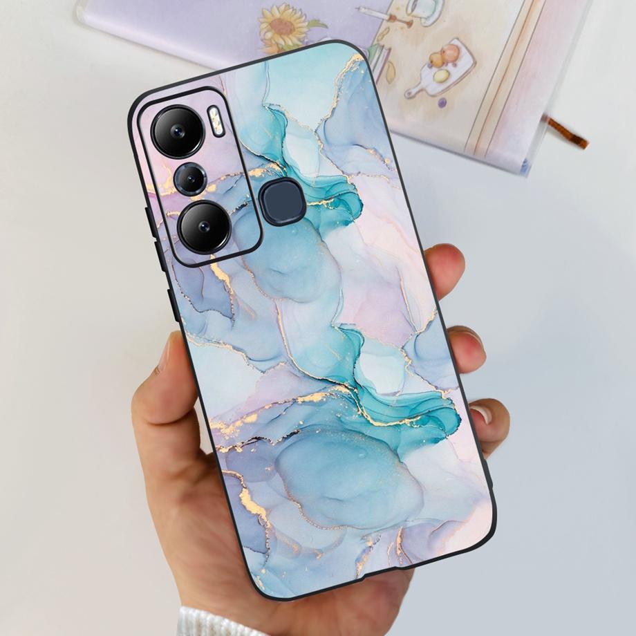 For Infinix Hot 20i 20 Play 20s Play Hot20 Phone Case Soft Liquid Silicone Bumper Shell Marble Cute Fashion Fundas For Hot20i