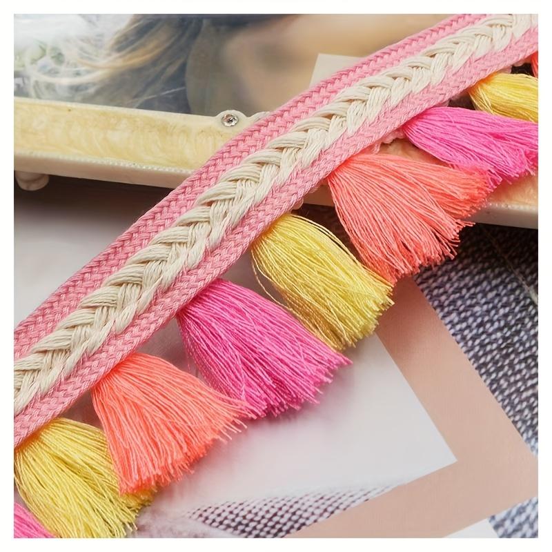 

100cm Colorful Ethnic Style Tassels and Lace for DIY Handmade Color Matching Pendants with Accessories