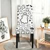 Halloween Printed Chair Cover Pumpkin Witch Pattern Chair Slipcover Horror Theme Party Dining Chair Home Decor