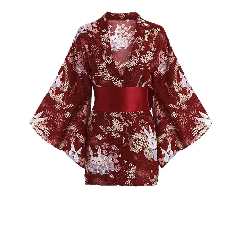Sex Underwear Sexy Deep V Seduction Japanese Printed Thin Bed Set Uniform