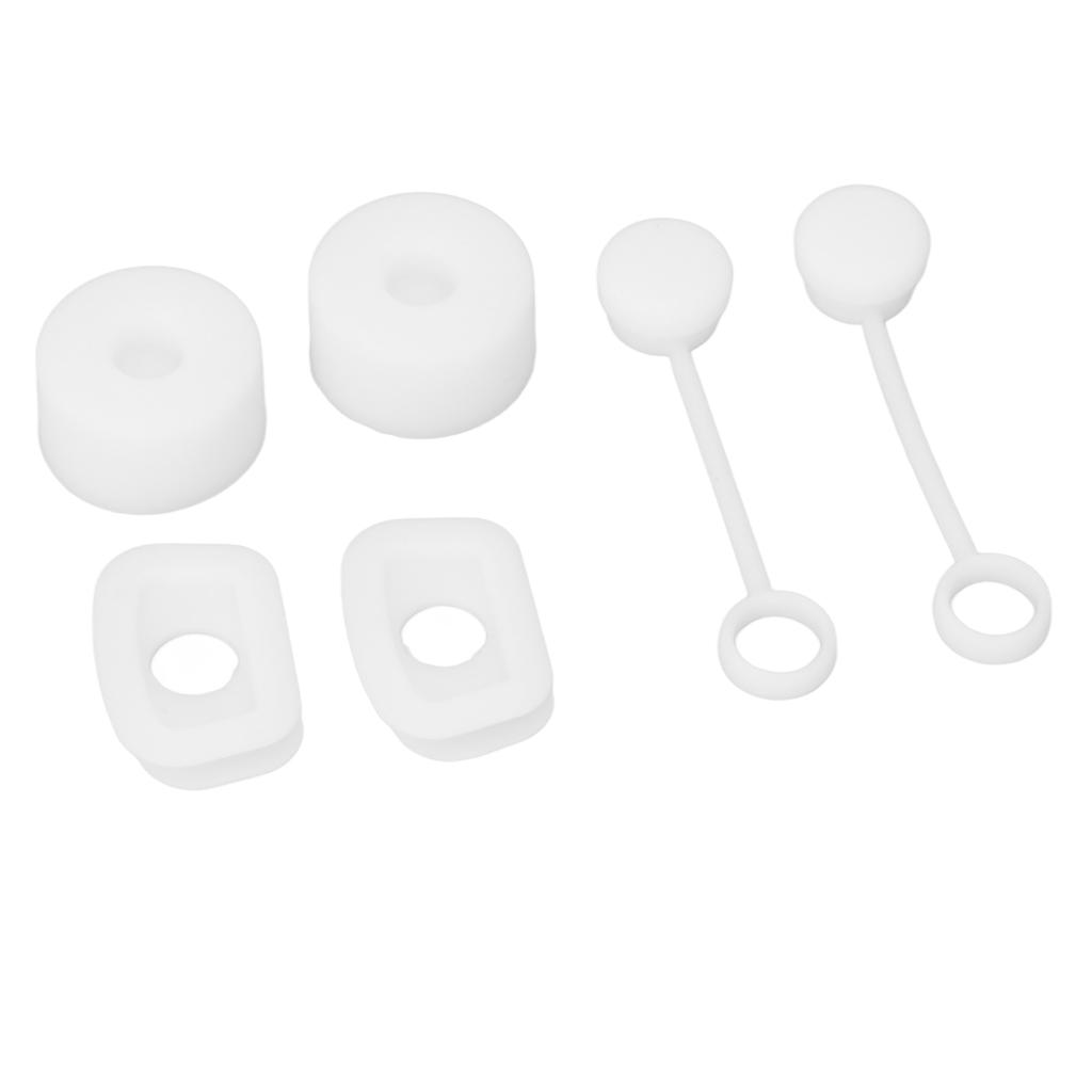 6PCS Cup Straw Stopper Sealed Reusable Straw Cover Cap Square Round Spill Stoppers Silicone Leak Stopper Set