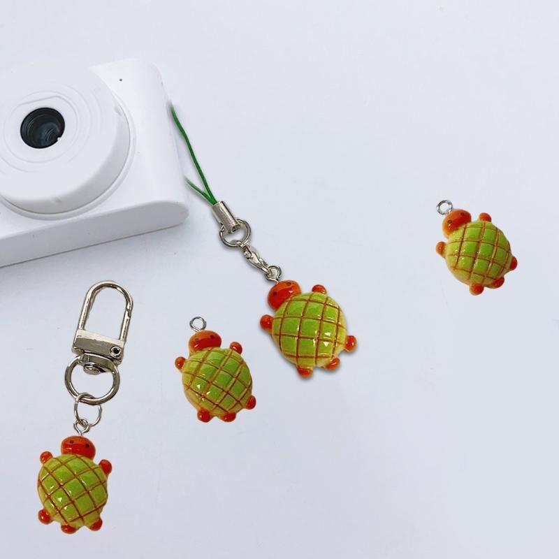 Versatile Pineapple Bun Turtles Phone Charm Charming Turtles Phone Chain Accessory with Pineapple Bun for Adults