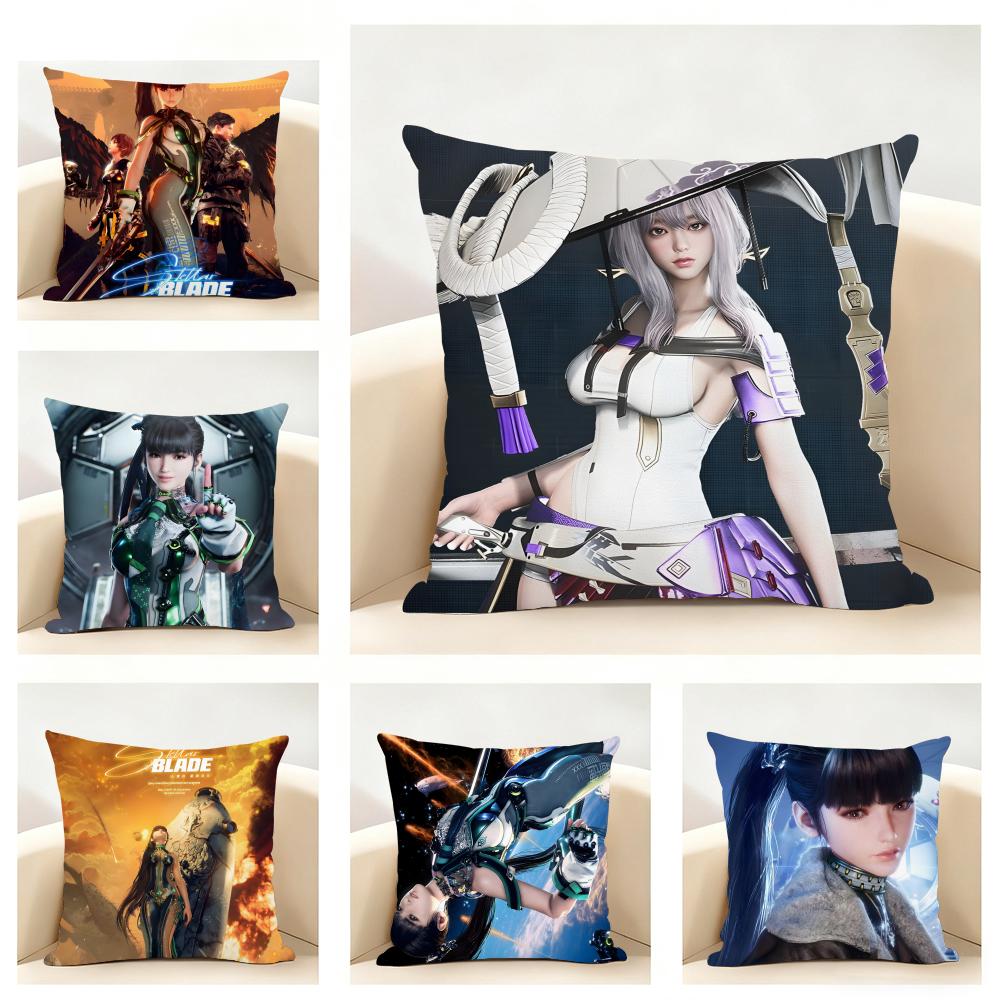 Stylish Game S-Stellar B-Blade Cushion Cover Linen Pillowcase Soft for Sofa Bed Home Room Decor