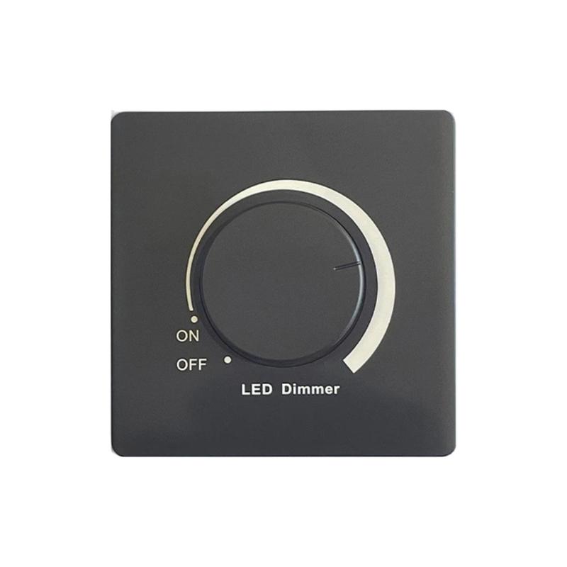 

86 Type Wall Light LED Dimmer Switches Rotary Knob Dimmer Switches 300W Adjustable Brightness Controller Easy to Use чёрный
