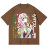 230 g/m² 100% Baumwolle Demon Slayer V102 Mitsuri Druck Unisex Schweres Baumwoll-T-Shirt
