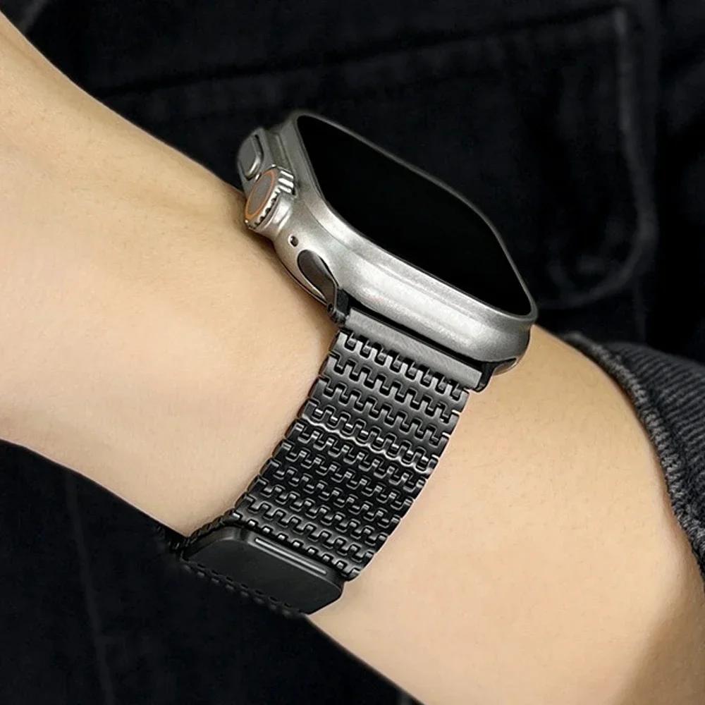 Magnetic Band for Apple Watch Ultra 3 2 49mm 42 46mm 44 41 45mm Metal Loop Strap Bracelet for iWatch Series 11 10 9 8 7 Se Ultra