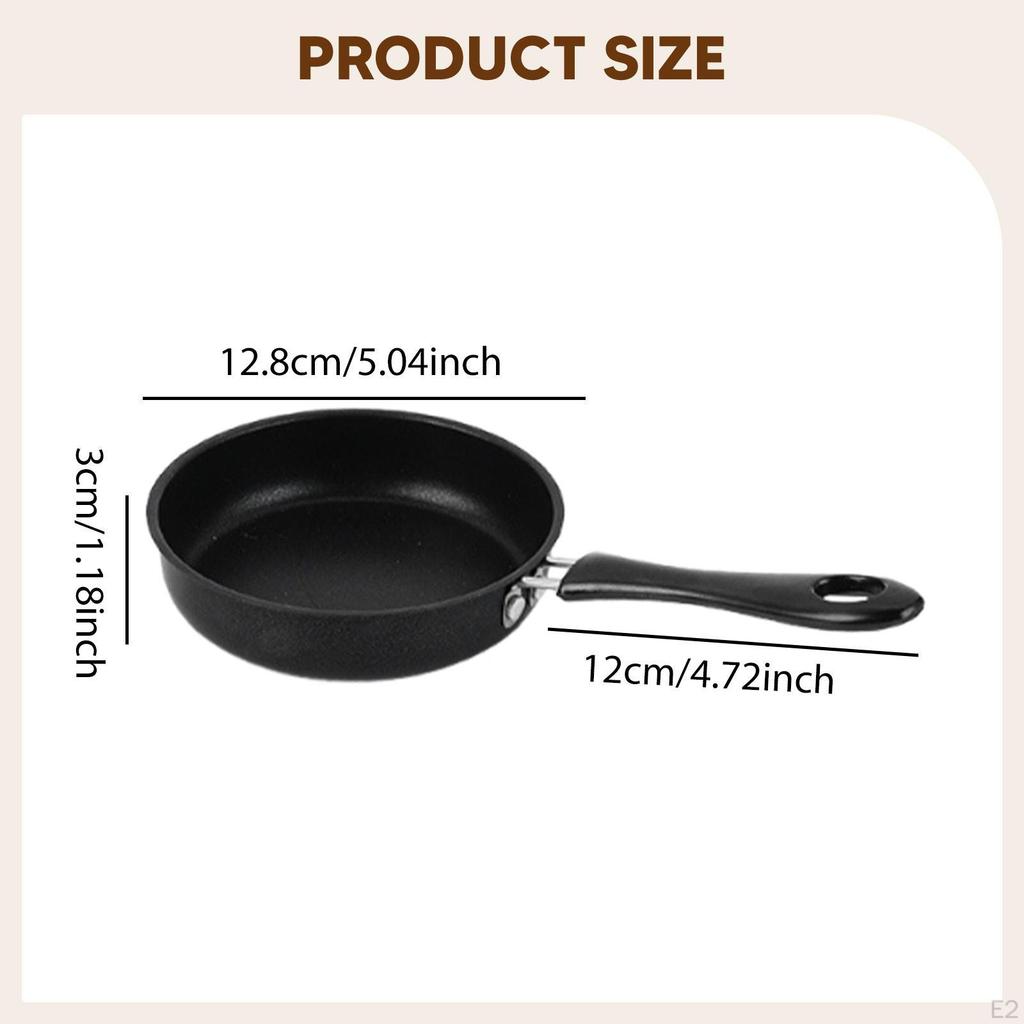 Mini Frying Pan Egg Nonstick Iron 5 inch Versatile with Handle Cooking Tool Cookware for Home