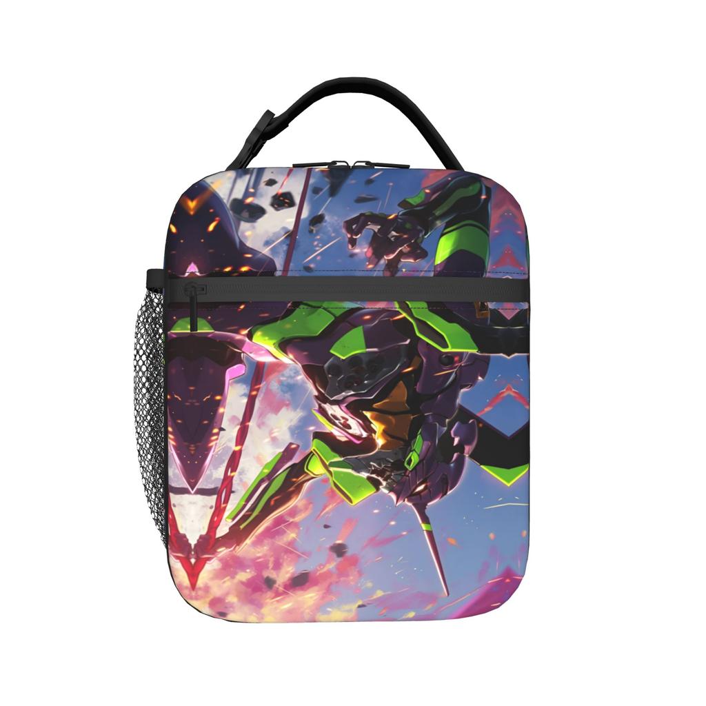 Custom EVA Evangelions Lunch Bag Women Warm Cooler Insulated Lunch Box for School