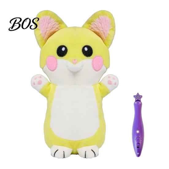 DIY Drawing Stuffed Doll Glow in The Dark Animal Toy with Light Pen, Luminous Fox Rabbit Kids Plush Bear Penguin Doll, Painting Glowing Plushie