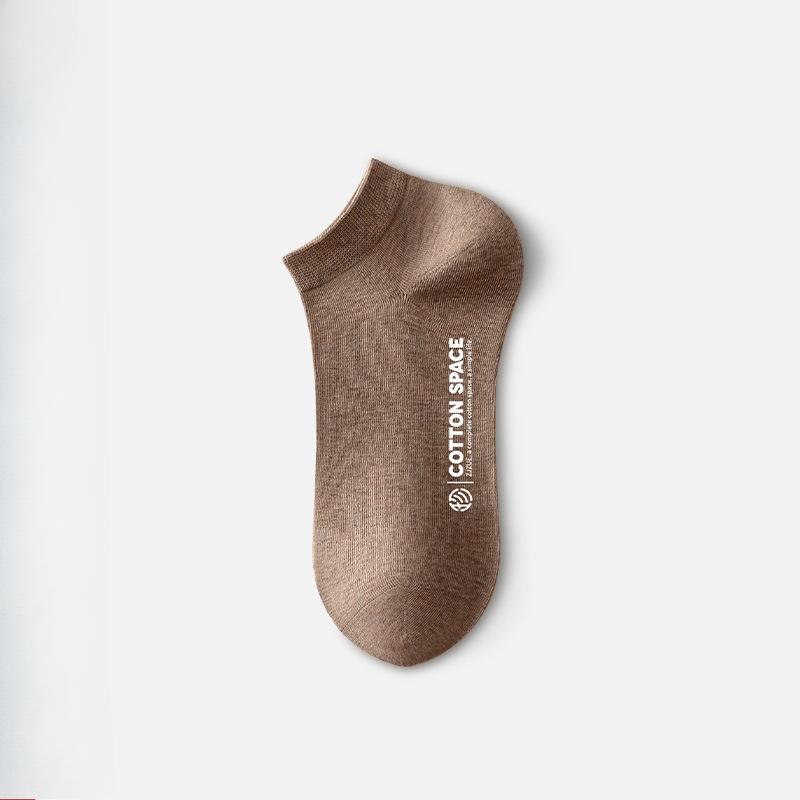 Men's Spring and Summer Style Solid Color Antibacterial Deodorant Sweat Absorption Anti Off Short Socks