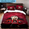 Set Biancheria da Letto Stampato con Stemma AFC Bournemouth 3 Pezzi Copripiumino Chiusura Include 1 Copripiumino e 2 Federe Set Biancheria da Letto Decorazioni per la Casa Regali