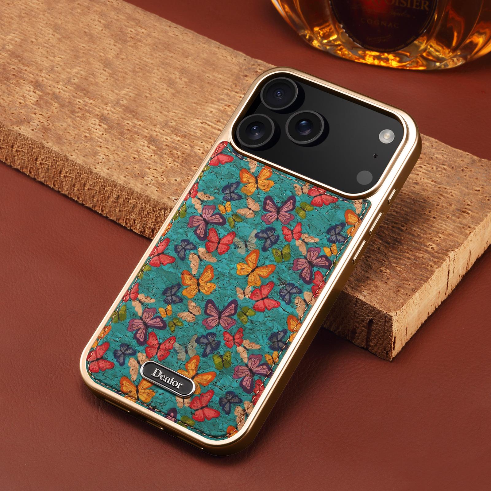

Flower Style Electroplating Leather Case For iPhone 17 Pro Max 17 Air 16 Plus 15 14 13 Magnetic Suction Wireless Charging Cover iPhone17 Pro