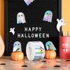 500 Stück/Rolle Sonnenblumen Halloween Aufkleber Schneemann Dekoratives Papier Geister Aufkleber Lasertyp Wasserdicht Reflektierende Etiketten Decals