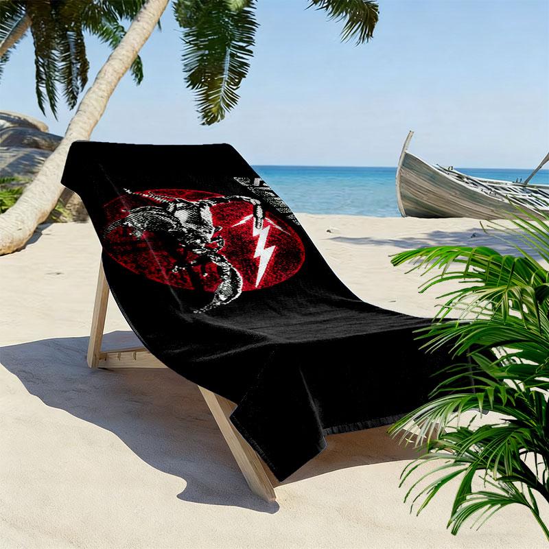 Scorpions Print Beach Towel, Large Soft Quick Dry Towel for Beach Camping Swimming