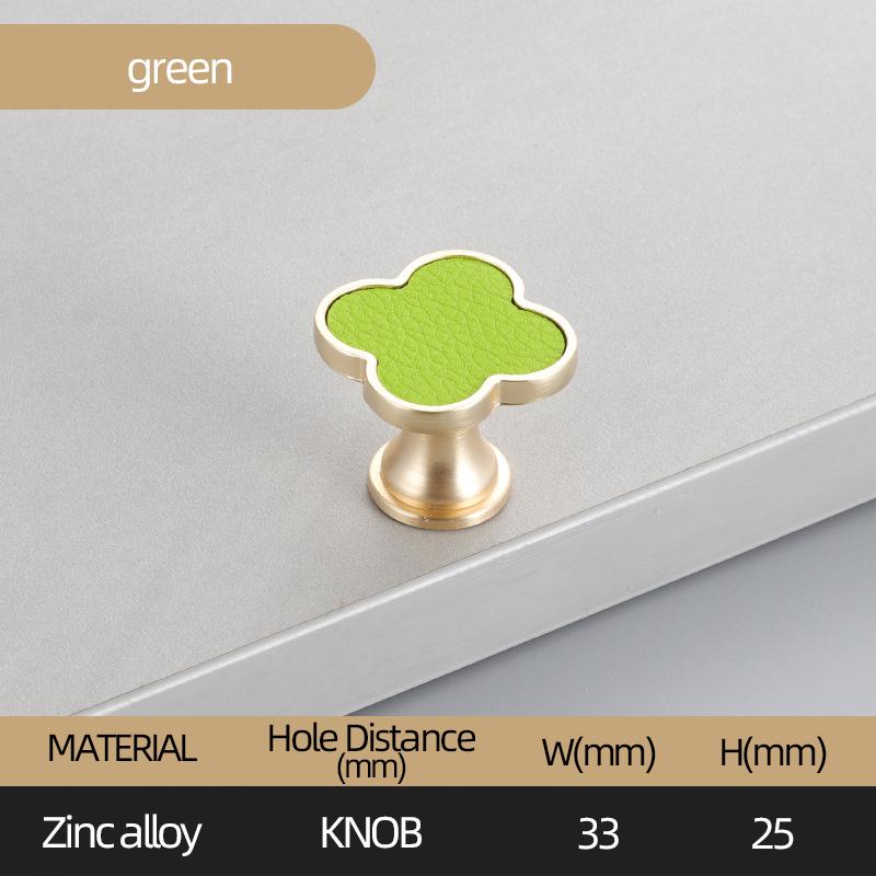 Oukali Four Leaf Zinc Alloy Furniture Mix Color Cabinet Handles Knobs