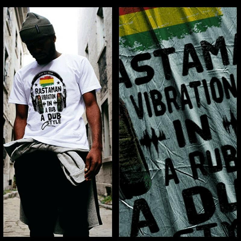 

Reggae t shirt Jah Rastafari Haile Selassie Selector DJ dub style roots XL white M