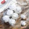 White Glitter Petal Foam Christmas Ball Ornaments for Tree Decorations