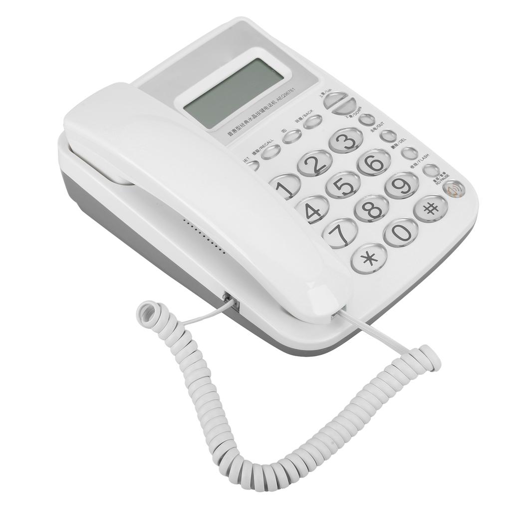 AEQ96761 Kristallknöpfe Haushalt Büro Heimtelefon Festnetz-Telefon Ausrüstung Weiß