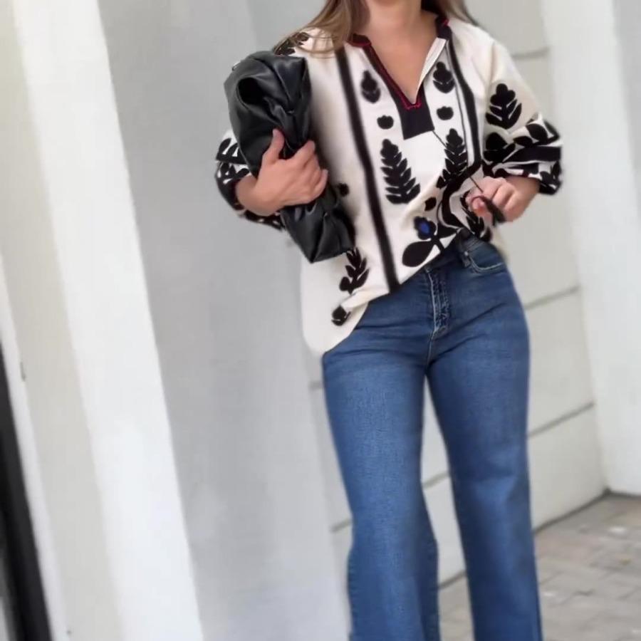 

Женская модная футболка с принтом, круглым вырезом, свободного кроя, с длинным рукавом, осень 2024 XXXL белый