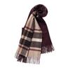 Daks Women Cashmere Check Shawl Scarf Burgundy Dbmu1f731