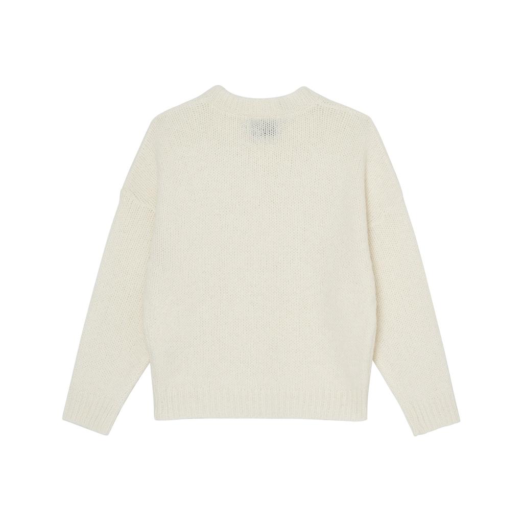 Moseu V-Neck Pullover Knit_Ivory