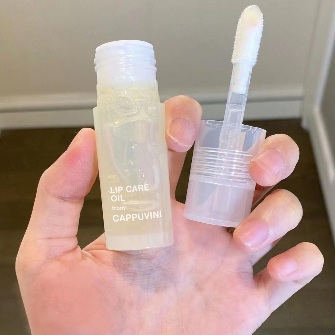 

Cappuvini Lip Oil: Hydrating, Moisturizing, Nourishing Gloss for Nighttime Lip Care, Reduces Lip Lines