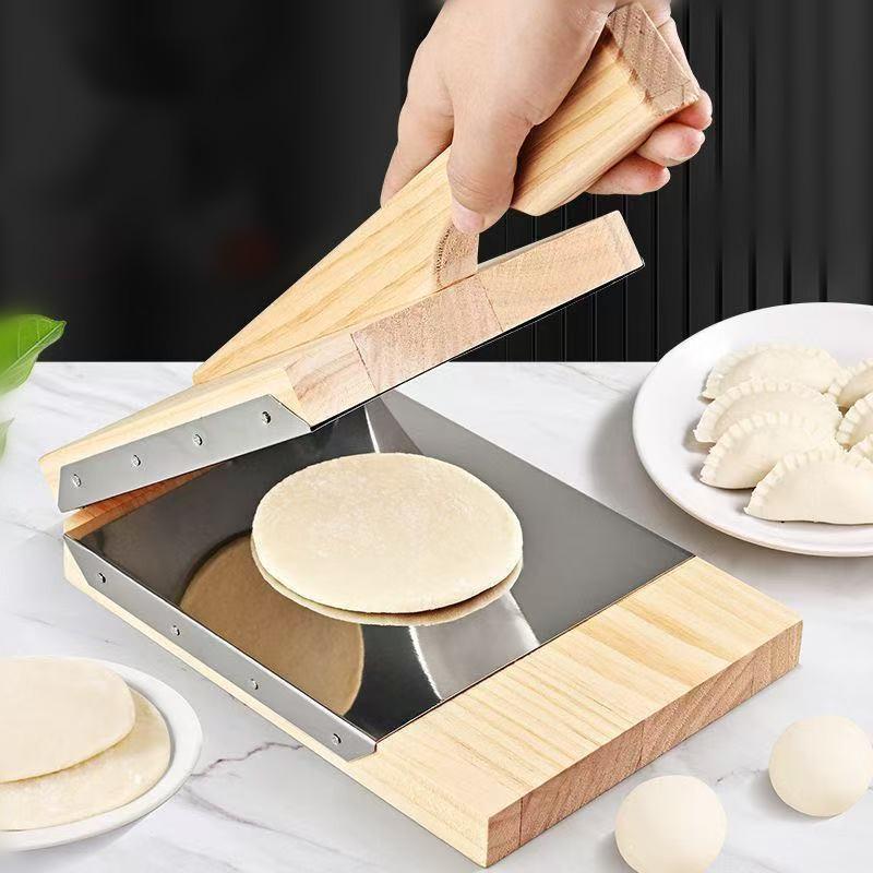 Pressa per Tortillas in Legno Pressa per Impasto di Ravioli Stampo Fatto a Mano per Pasticceria per Cucina di Casa Intrattenimento Familiare