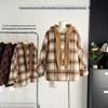 Xin Xing Winter Coco Double-Sided Rabbit Ear Hooded Wool Cape - Women's Sweet Overcoat