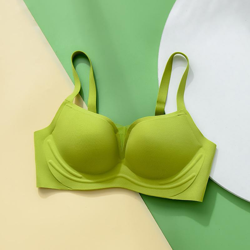 

Ultra-Thin Seamless Bra, Wireless Push Up Side Smoothing Adjustable Anti-Sagging Naked Feel Summer Bra for Small Breasts xl