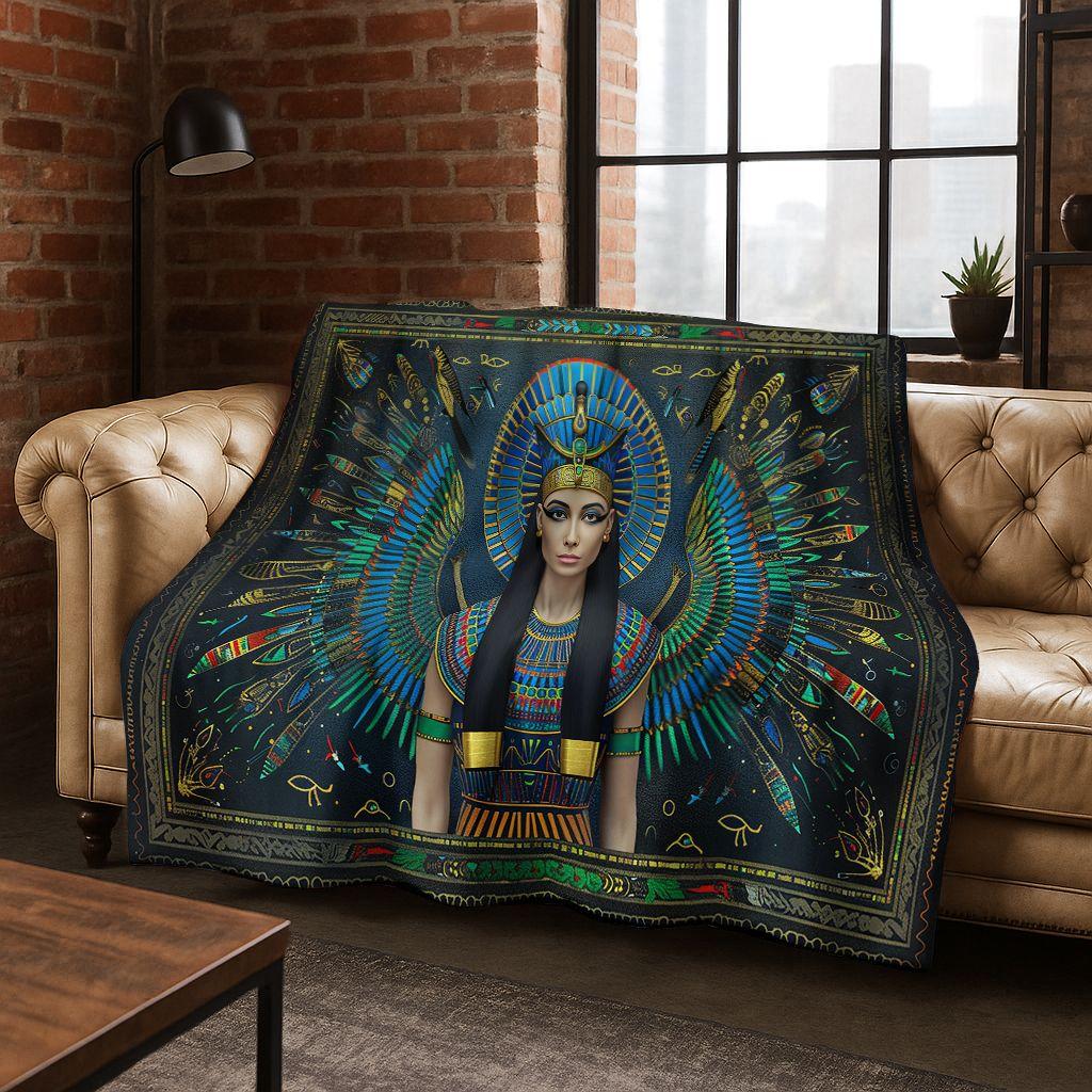 Ancient Egyptian Hieroglyphic Symbols Carved Murals Flannel Blanket,Cozy Soft Throw Blanket for Home Bedroom Bed Sofa Cover Gift