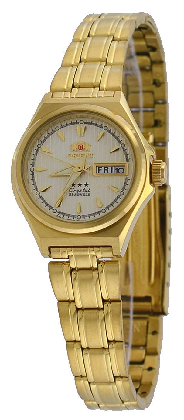 

Orient FNQ1S002C Women s Gold Tone Tri Star Gold Dial Automatic Watch, Gold, Automatic Watch.