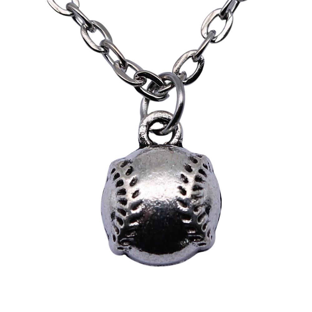 Athlete Charm Necklace Sports Adventure Pendant For Men Outdoor Enthusiast Jewelry 43cm Chain