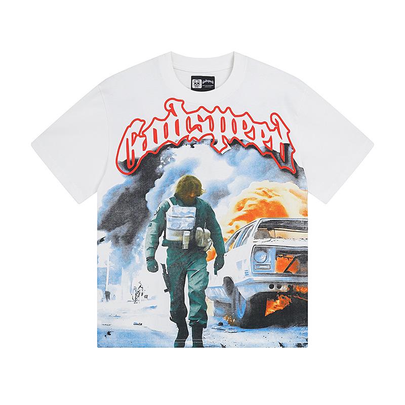 25FW European and American trendy brand G. D skull band summer new rock men's and women's loose short-sleeved T-shirt casual tee