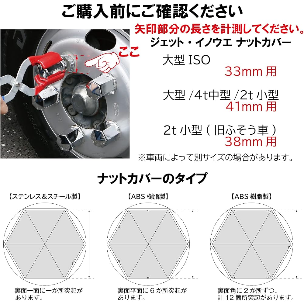 Jet Inoue Nut Cover Kira 33mm Pack of 10 Gold