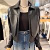 ABFZ Faux Leather B-Style Bomber Jacket