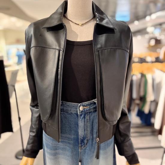 ABFZ Faux Leather B-Style Bomber Jacket