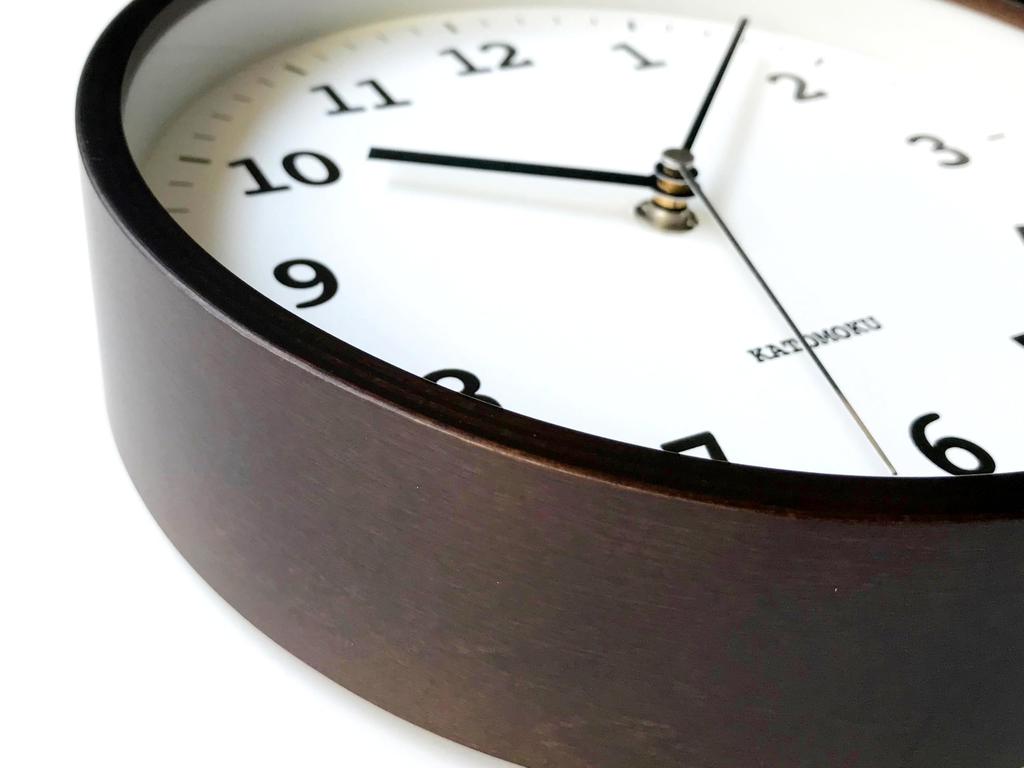 KATOMOKU Sperrholz Größe Wanduhr mit durchgehendem Sekundenzeiger Durchmesser Uhr, 13, braun, km-84BR, Zeiger, 20,2cm (Quarzuhr)