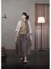 Summer Retro Slimming Linen Lapel Shirt for Women