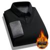 Pull d'hiver doublé polaire pour homme: Chaud Pull Deux-en-Un à Manches Longues pour l'Extérieur, Parfait pour les Pères d'Âge Moyen et les Personnes Âgées.